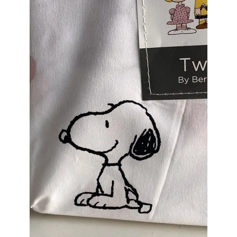 3 Pc Peanuts Snoopy Pink‎ Hearts Valentines Day TWIN Size Sheet Set Soft NEW